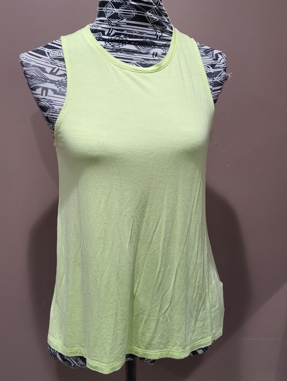 A New Day Neon Yellow Athletic Tank Top